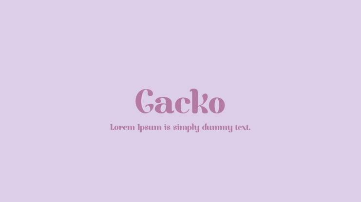 Gacko Font