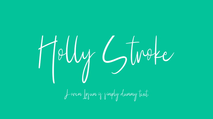 Holly Stroke Font