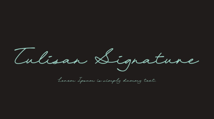 Tulisan Signature Font