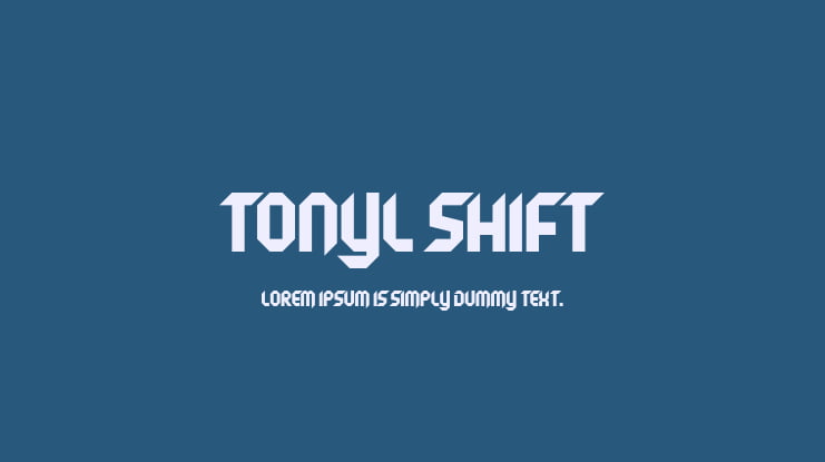 Tonyl Shift Font