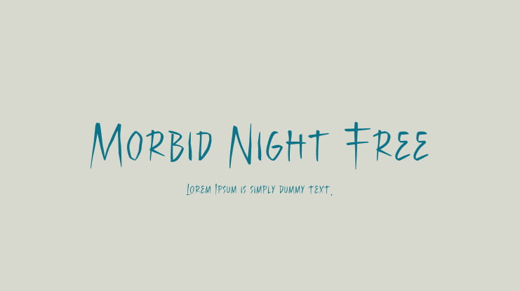 Morbid Night Free Font