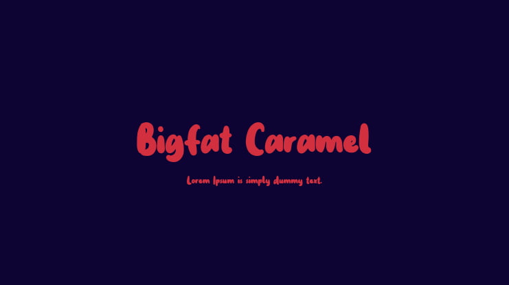 Bigfat Caramel Font