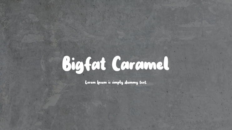 Bigfat Caramel Font