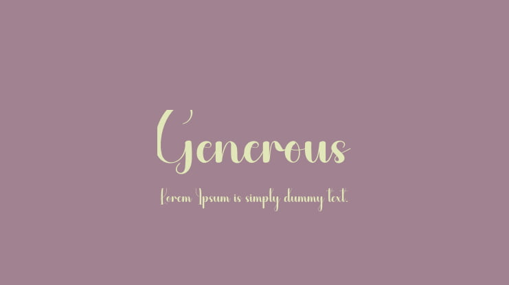 Generous Font