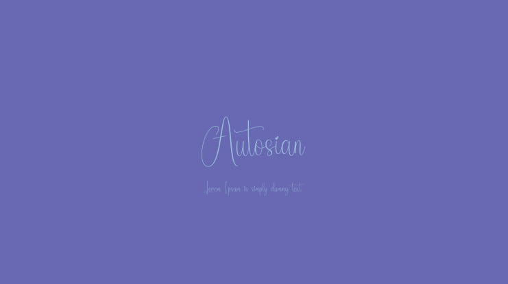 Autosian Font