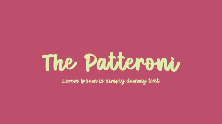 The Patteroni Font