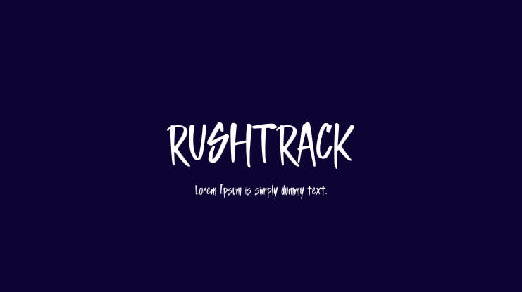 RUSHTRACK Font