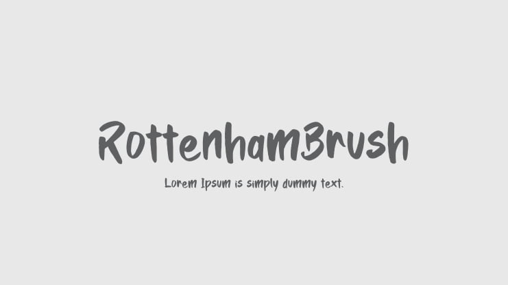 RottenhamBrush Font