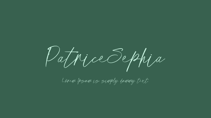 PatriceSephia Font