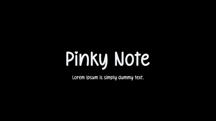 Pinky Note Font