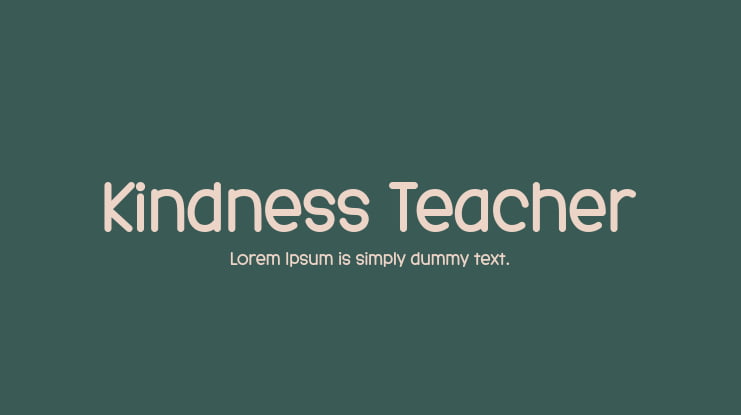 Kindness Teacher Font