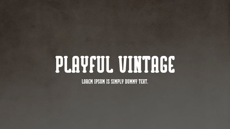 Playful Vintage Font