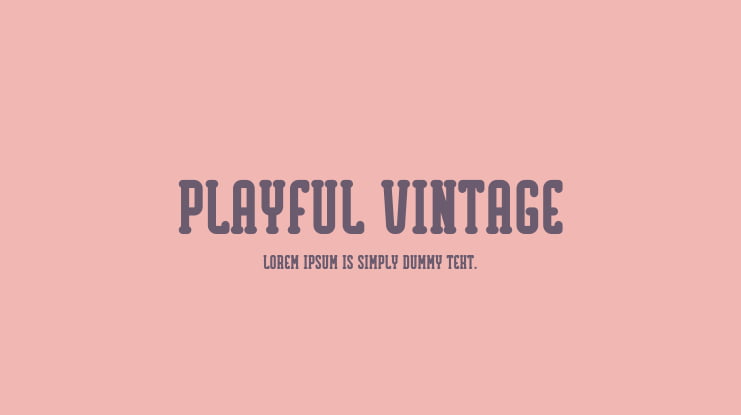 Playful Vintage Font