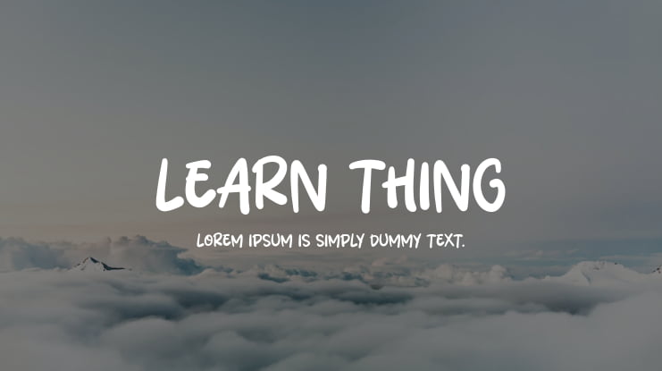 Learn Thing Font