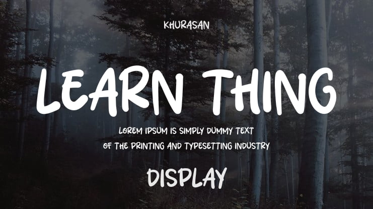 Learn Thing Font