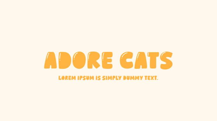 Adore Cats Font