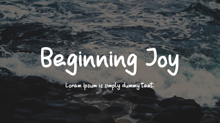 Beginning Joy Font