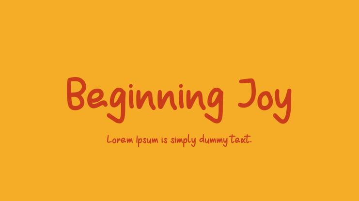 Beginning Joy Font