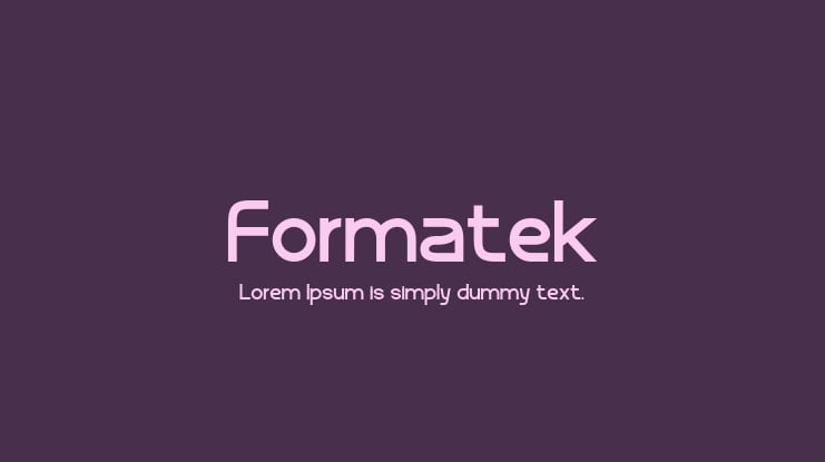 Formatek Font