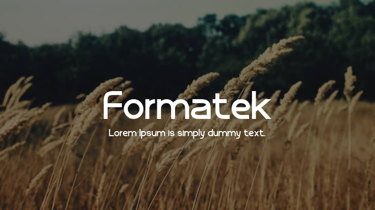 Formatek Font