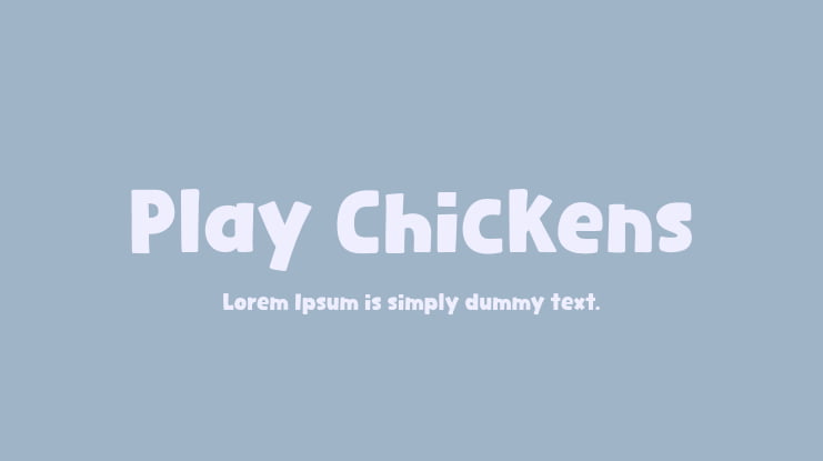 Play Chickens Font