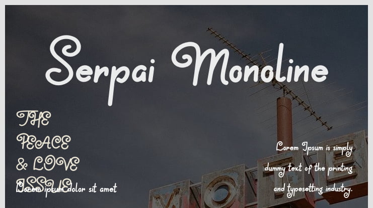 Serpai Monoline Font