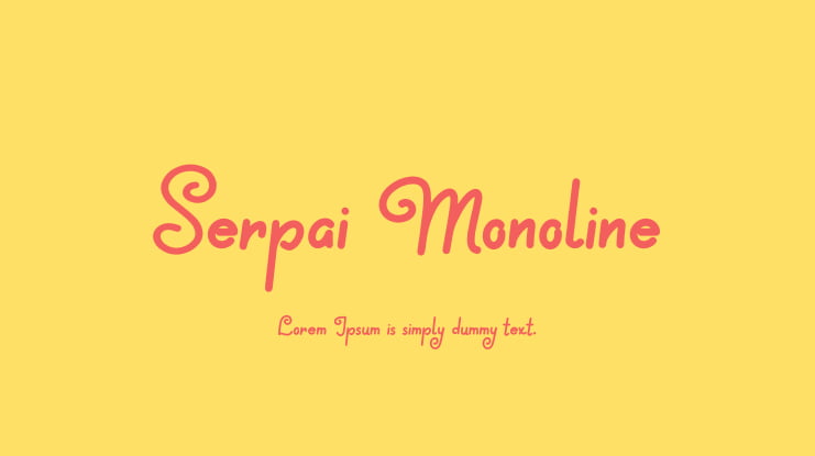 Serpai Monoline Font