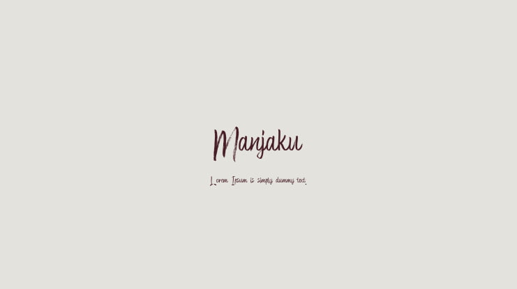 Manjaku Font