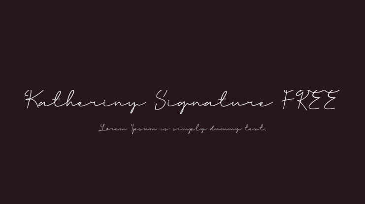 Katheriny Signature FREE Font