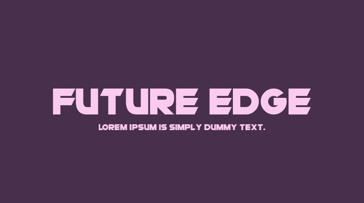 Future Edge Font Family