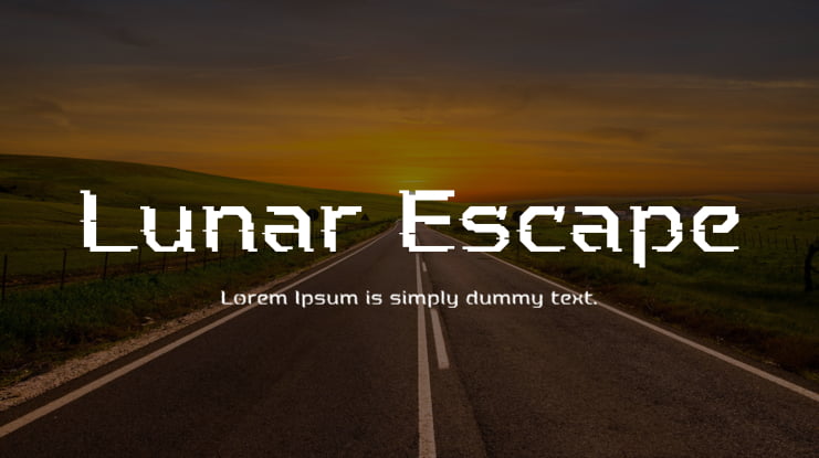 Lunar Escape Font