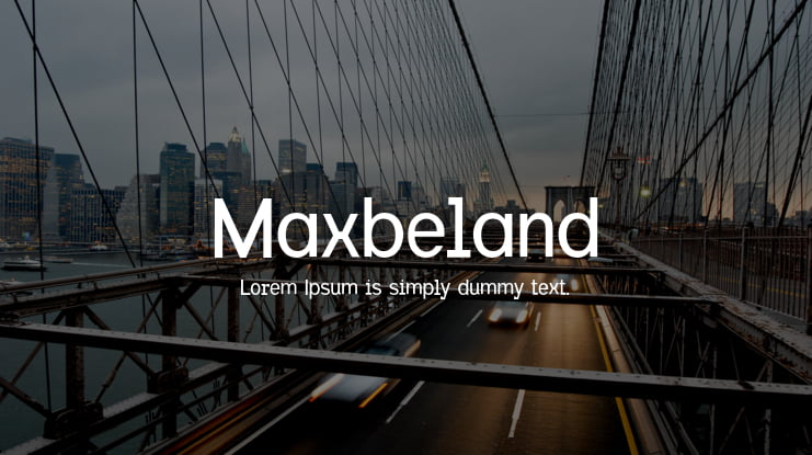 Maxbeland Font Family