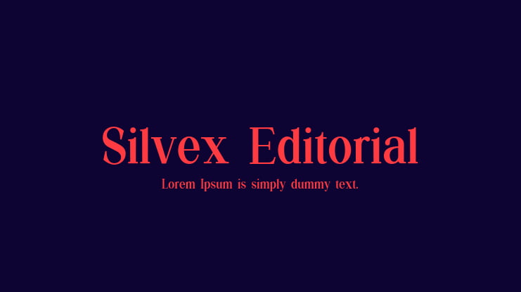 Silvex Editorial Font Family