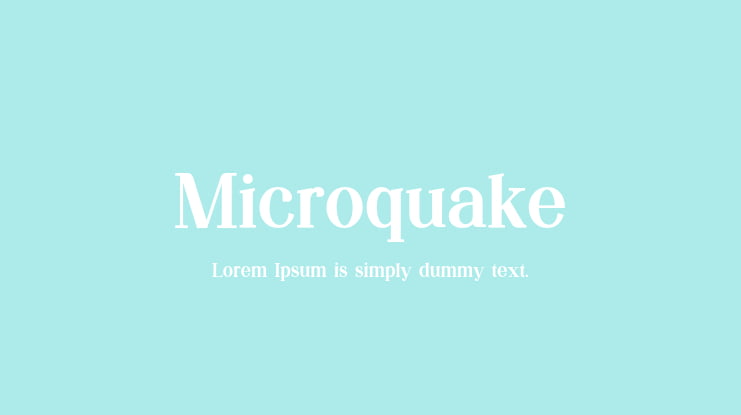 Microquake Font