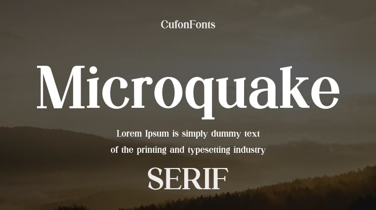 Microquake Font