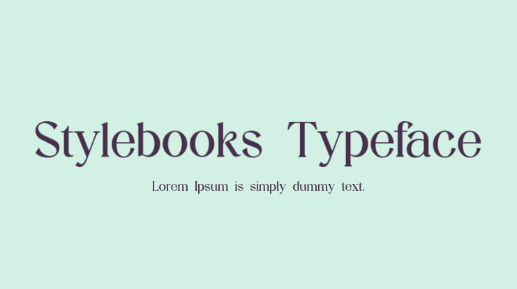 Stylebooks Typeface Font Family