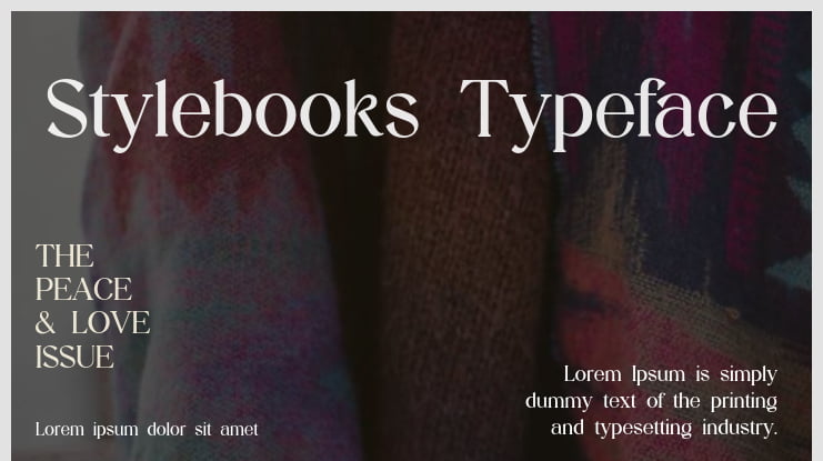 Stylebooks Typeface Font Family