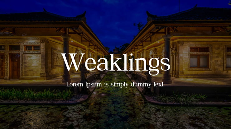 Weaklings Font