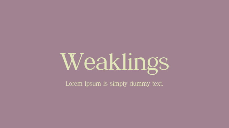 Weaklings Font