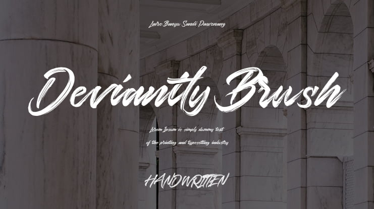 Deviantly Brush Font