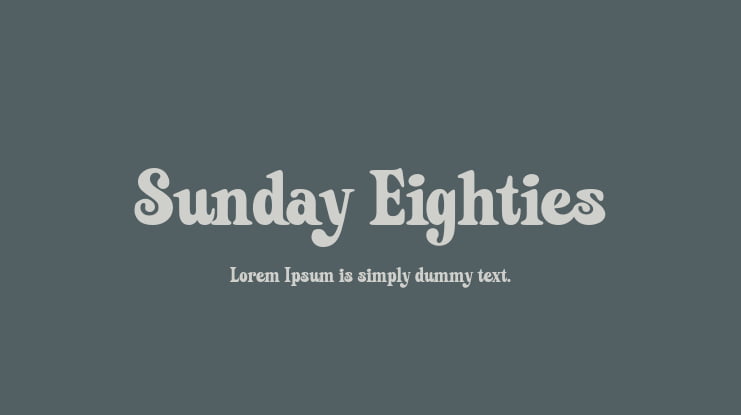 Sunday Eighties Font