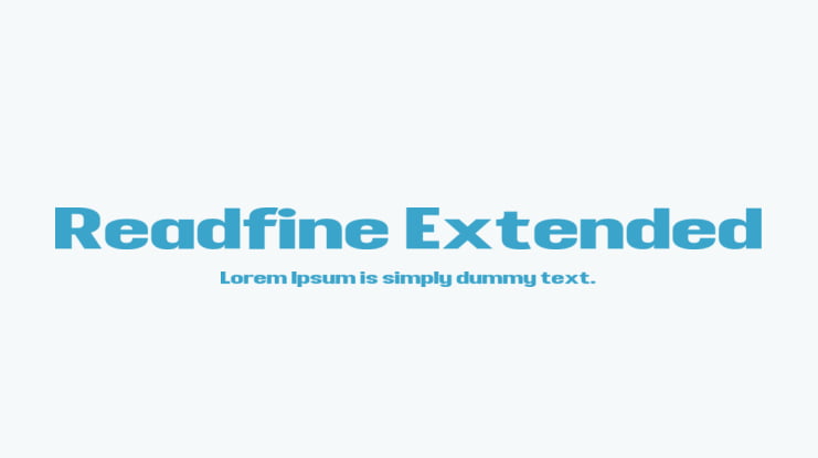 Readfine Extended Font