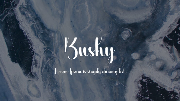 Bushy Font