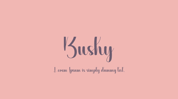 Bushy Font