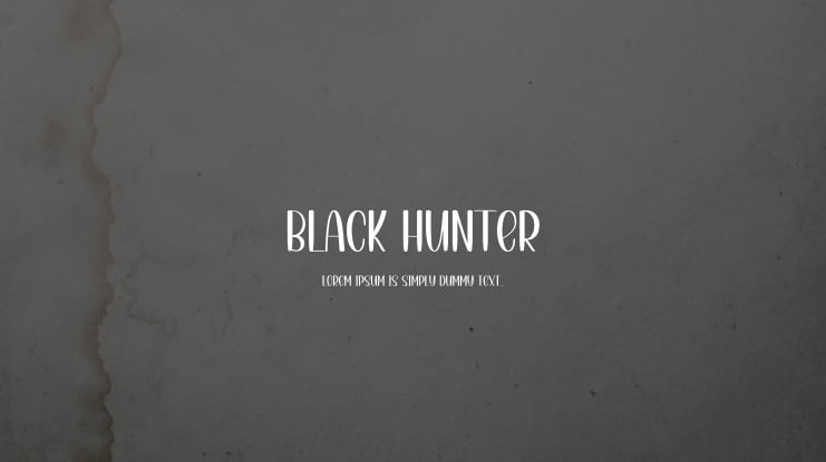 Black Hunter Font