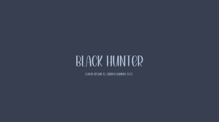 Black Hunter Font