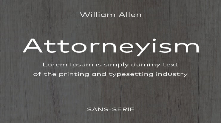 Attorneyism Font Family