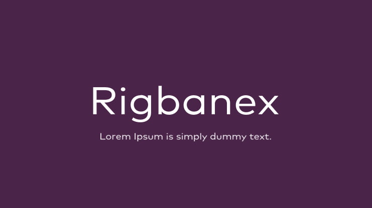 Rigbanex Font