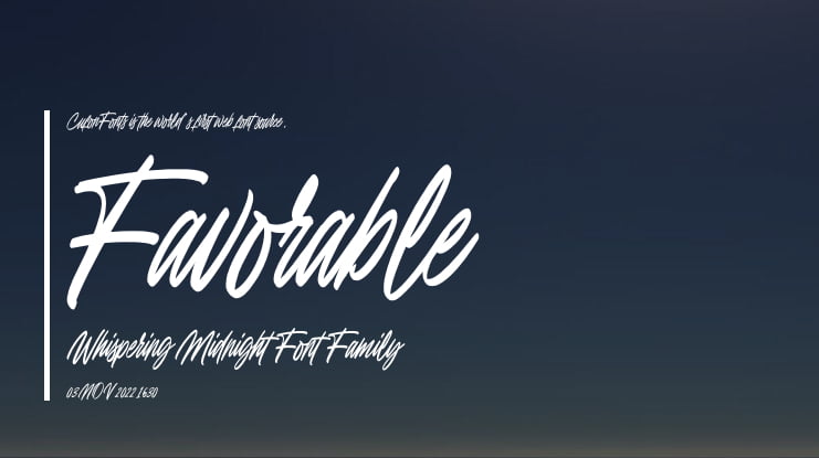 Favorable Whispering Midnight Font