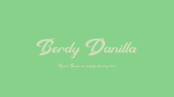 Berdy Danilla Font